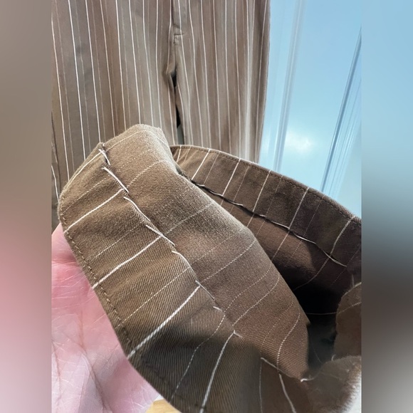 Dockers Mid Rise Brown Striped Dress Pants Size 4 - Picture 11 of 14